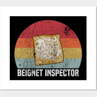 Beignet Inspector Retro Vintage Beignet Lover Posters and Art